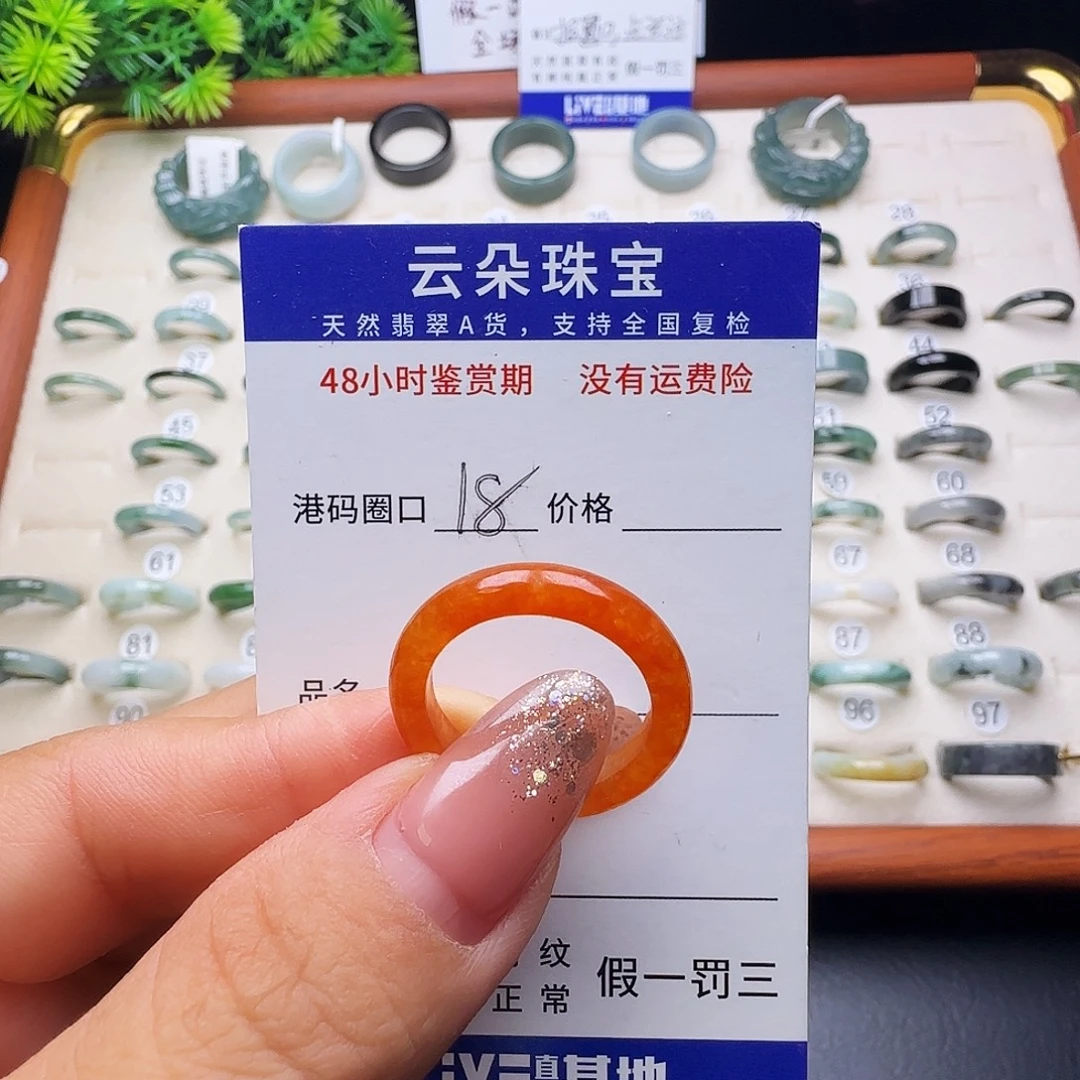 翡翠未镶嵌戒圈天然