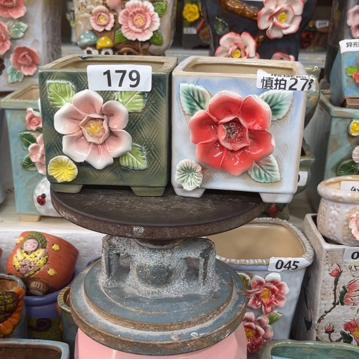 紫砂花盆粗陶材质多肉花盆