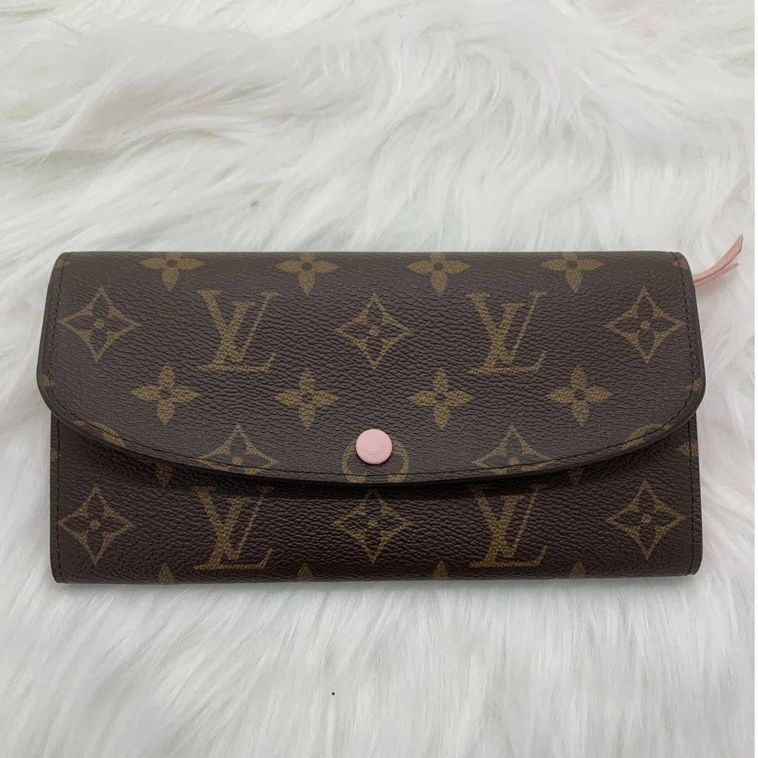 99新 LouisVuitton/路易威登 粉豆钱包配链条时尚百搭小巧 hn668