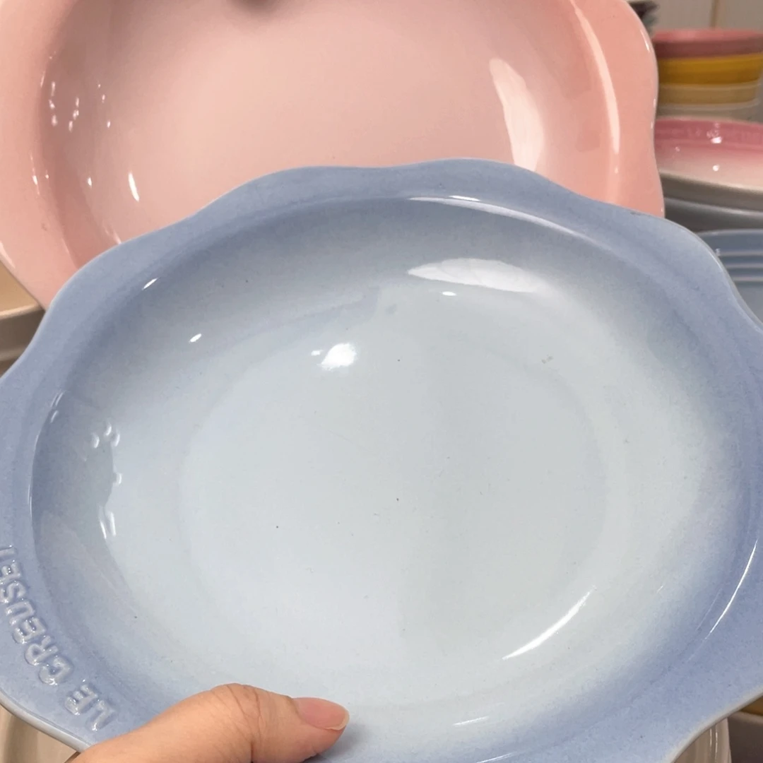 瓷片微瑕2个9英寸花韵盘
