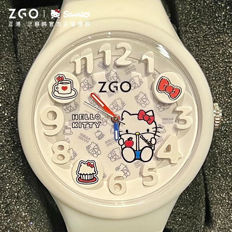 Hellokitty正版 Hello电子表儿童女孩学生祇看时间考试专用手表