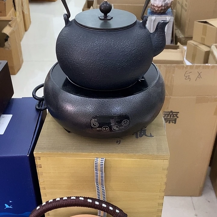 宝珠铁壶1200毫升+圆形电陶炉一套