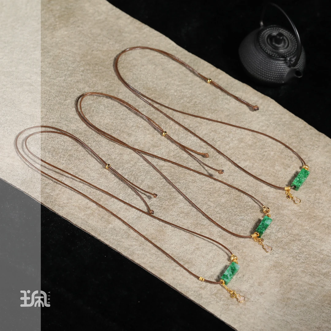 安绾|翡翠*项链*925银镀金YNB25052403多样性发其一（Y）