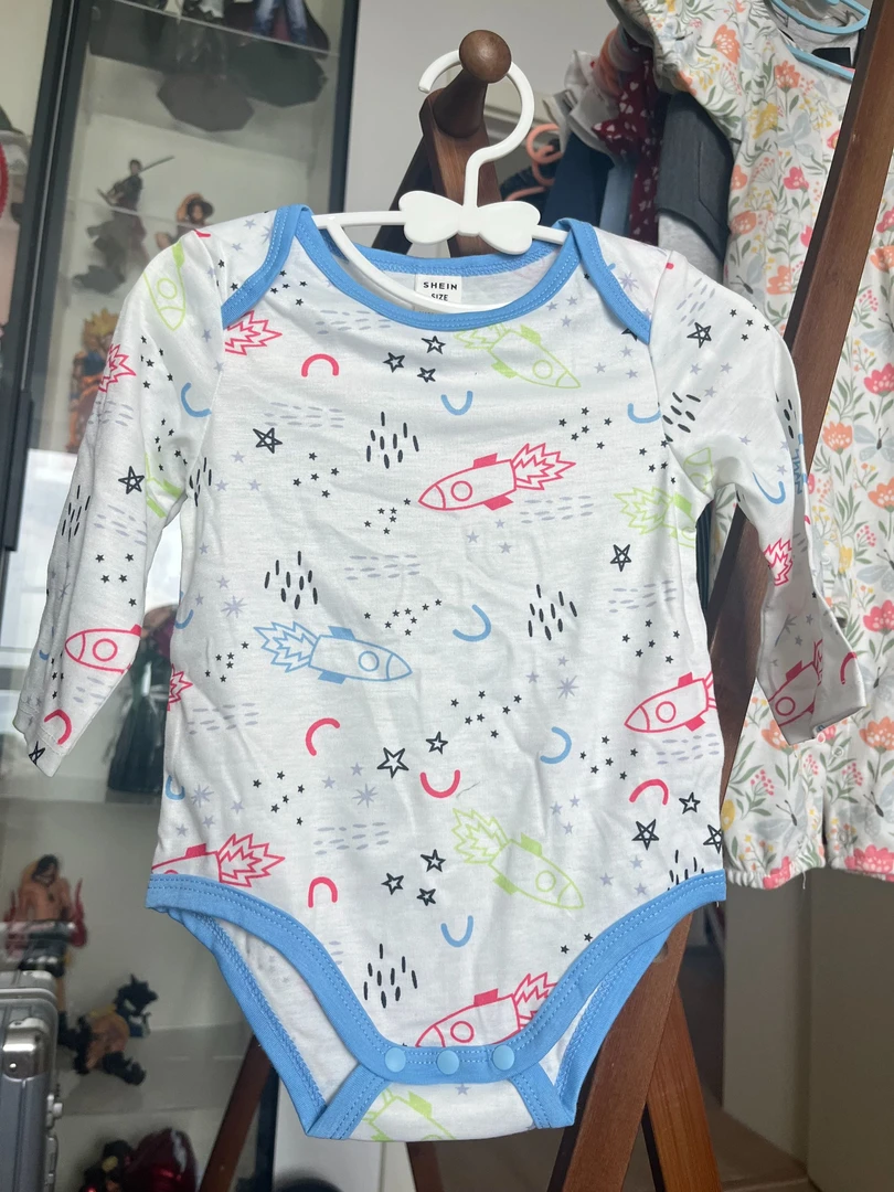 短袖儿童夏季印花T恤宝贝婴童幼儿蓝色童装女童上衣长袖宝宝纯色