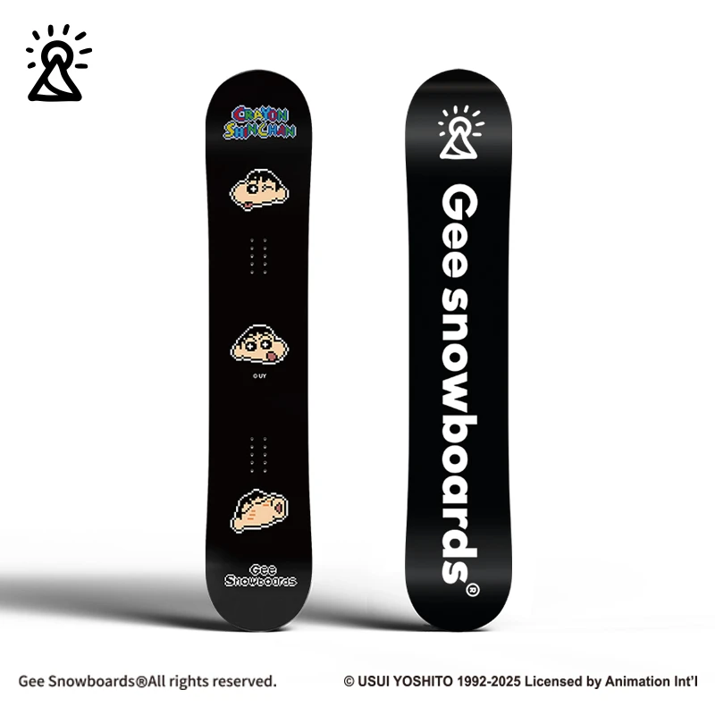 蜡笔小新 x Gee snowboards联名 单板滑雪板全能板烧结板底男女