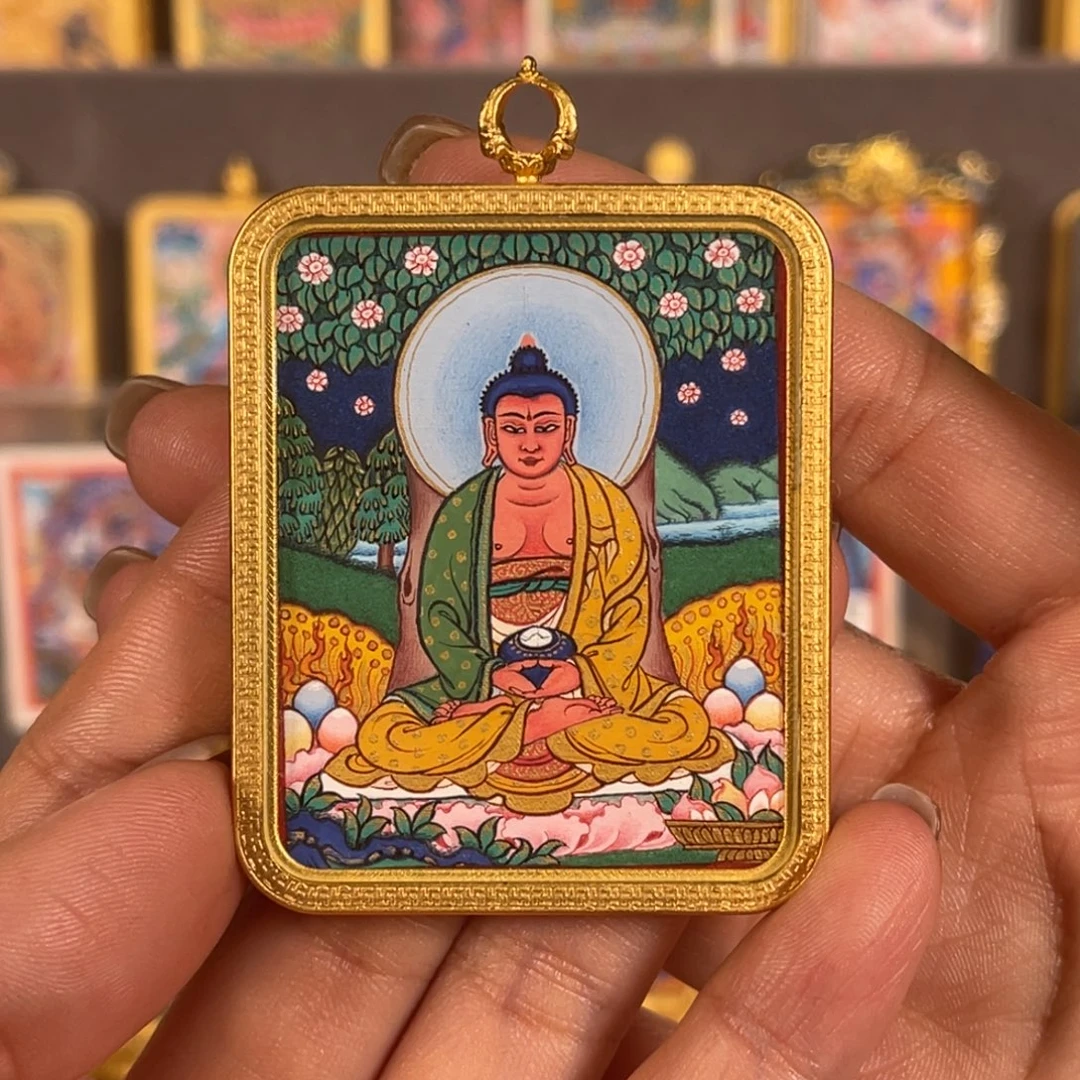 吊坠阿弥青海热贡唐卡