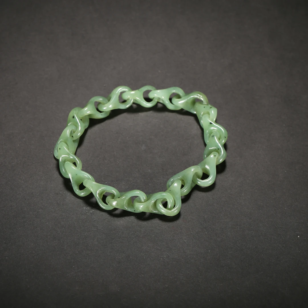 清代*碧玉手链/15ALJ1898/和田玉【北京文博】