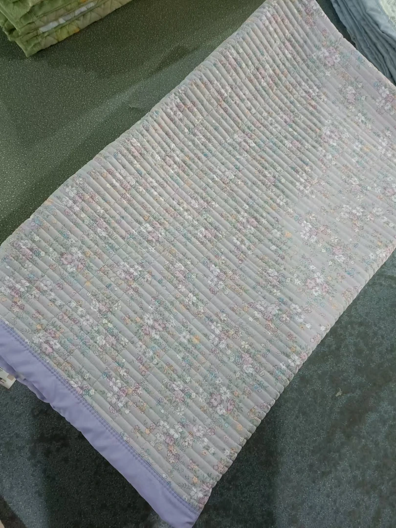 【紫色碎花】A类双面加厚绗缝亲肤透气柔软防滑水洗四季通用床盖