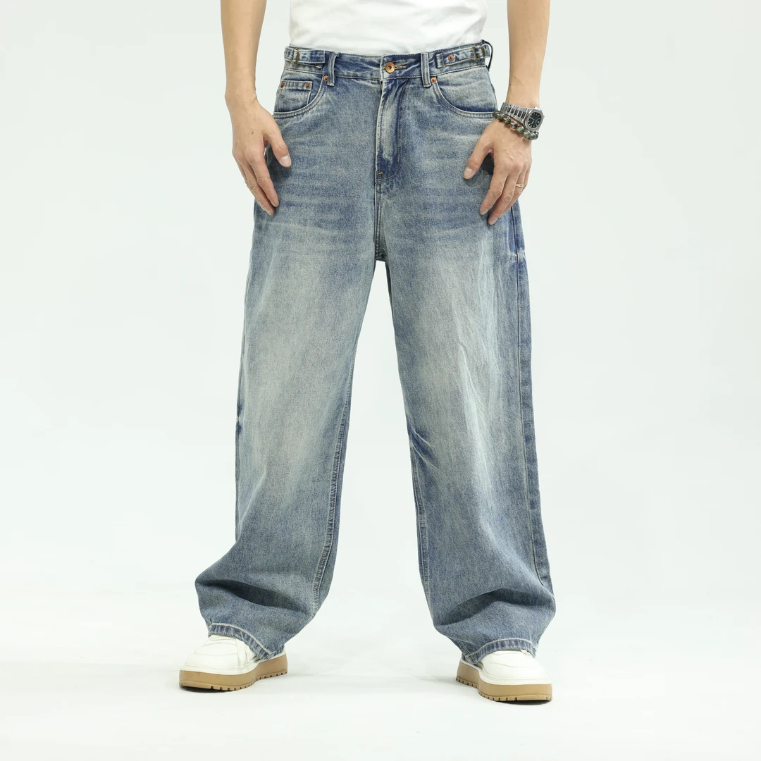 2025（陈先生设计款）水洗高级美式常规款长裤直筒裤百搭宽松牛仔裤