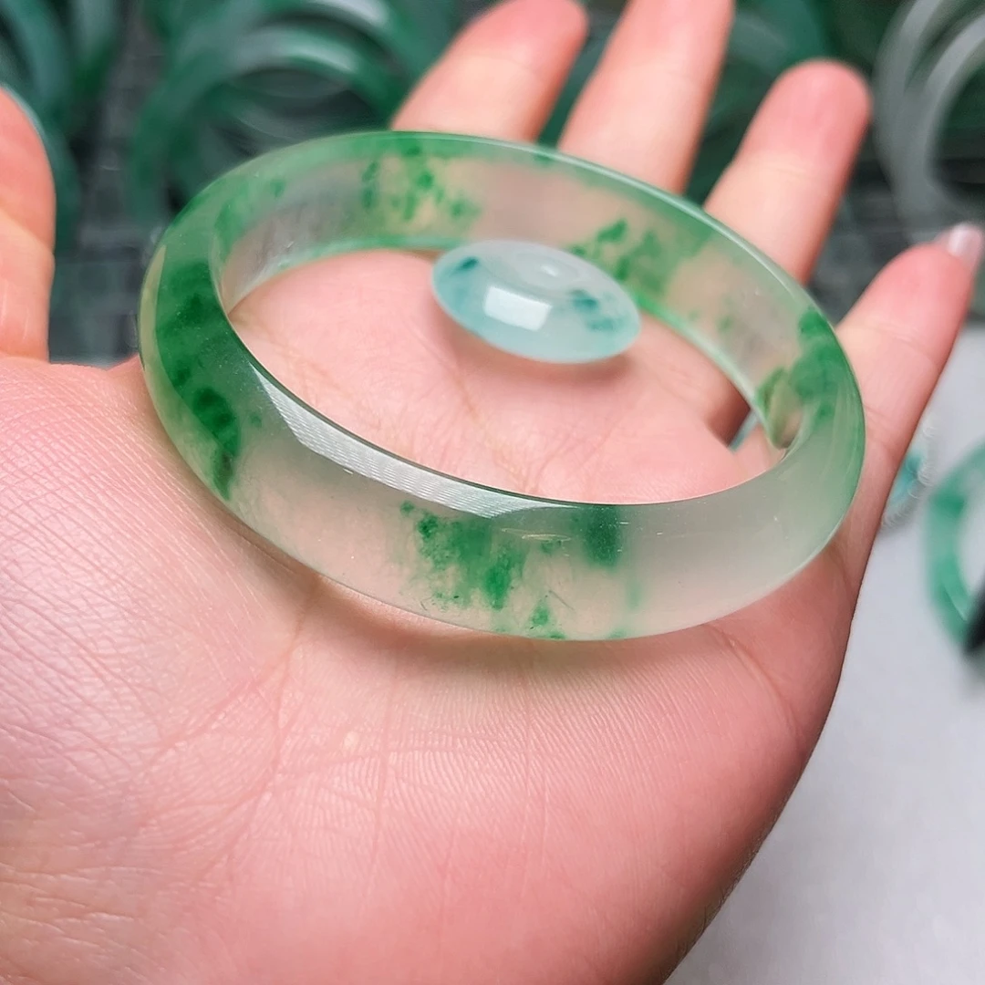 看***人珐琅非金属58圈口手镯