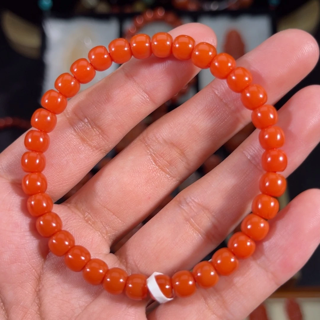 南红玛瑙老形手串6.1左右未镶嵌