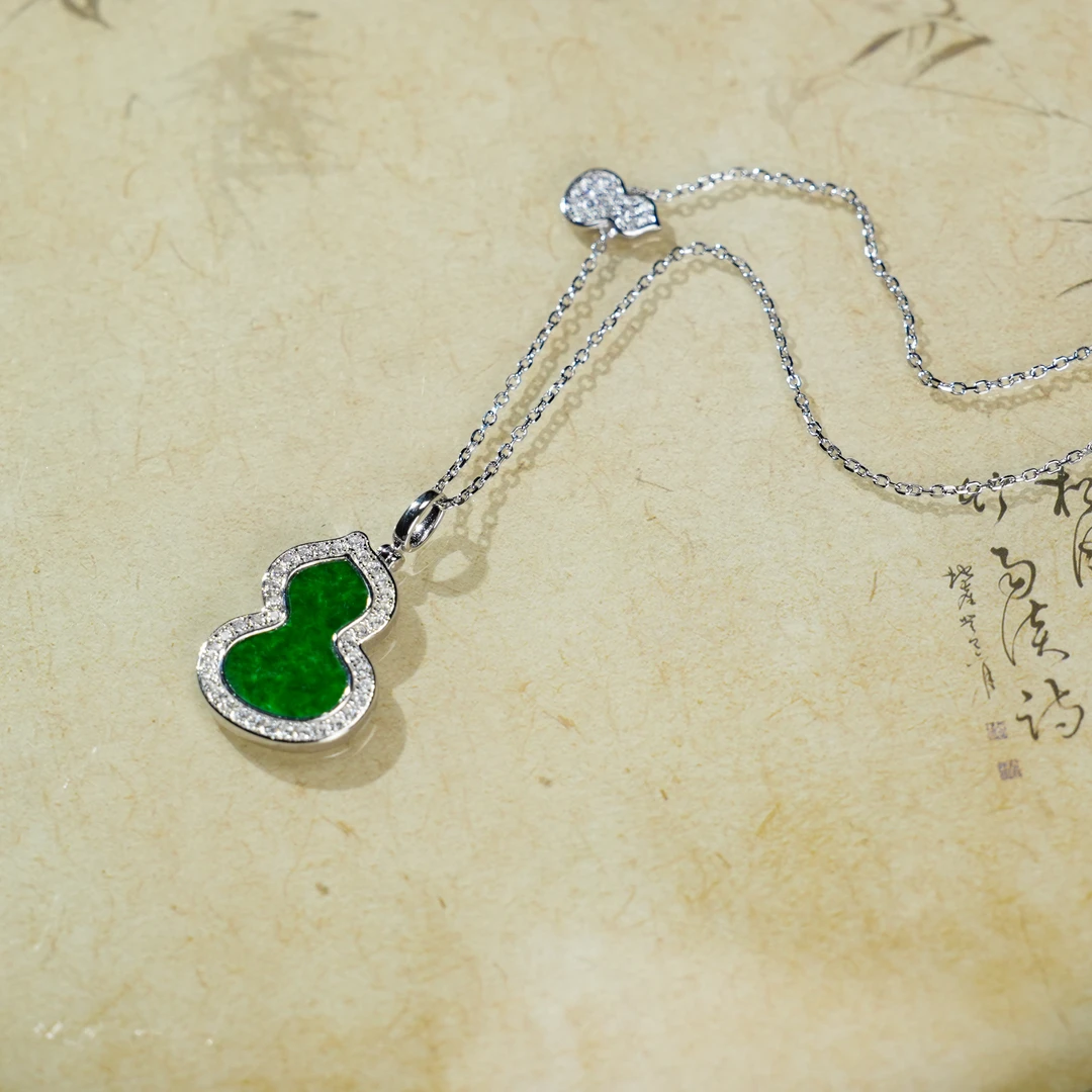 【满绿葫芦】翡翠项链-YFJ02-JM|CXQ2