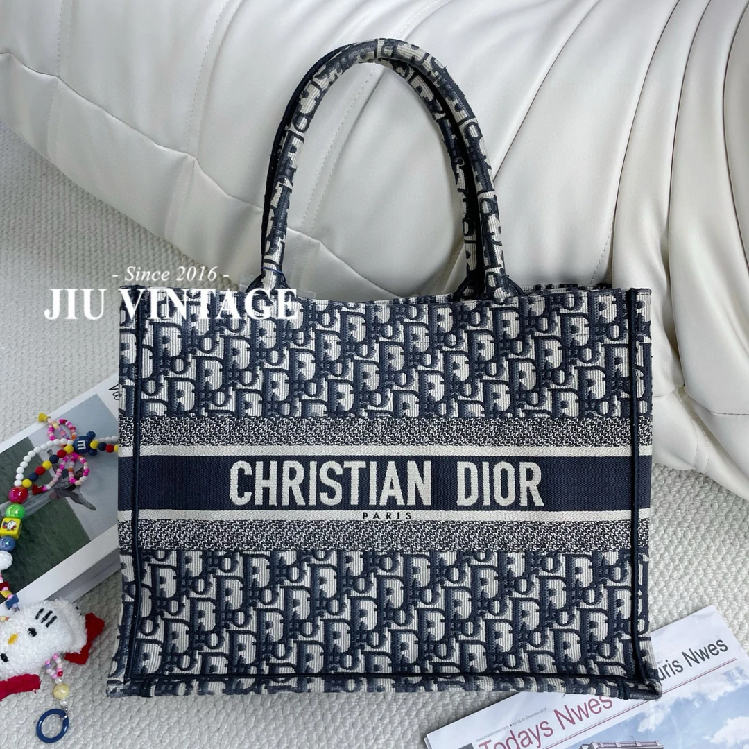 99新 DIOR/迪奥 老花tote中号中检BJM12-2179