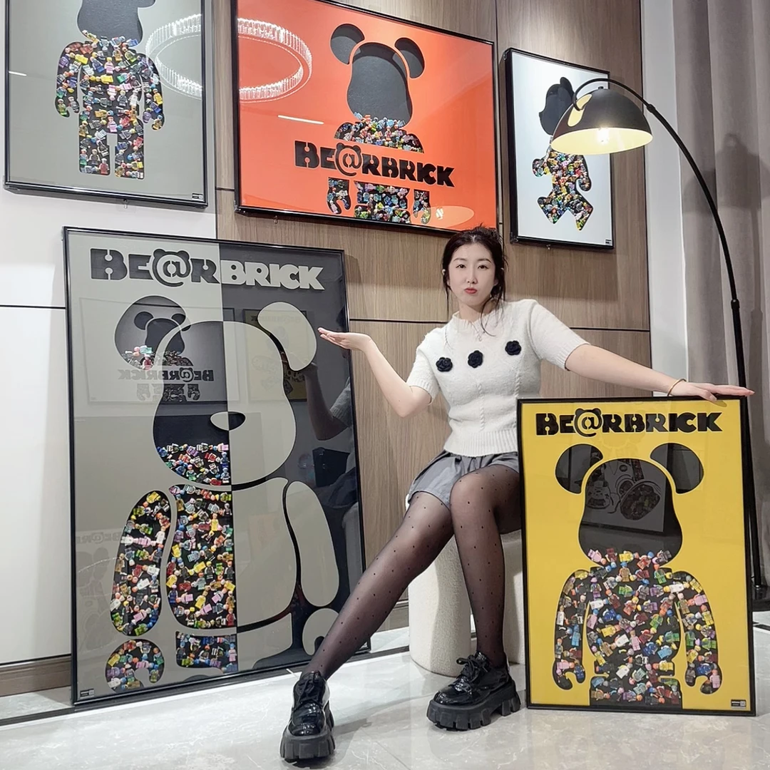 BE@RBRICK限定版盲盒隐藏款装饰画labubu专拍链接 直播间展示为准