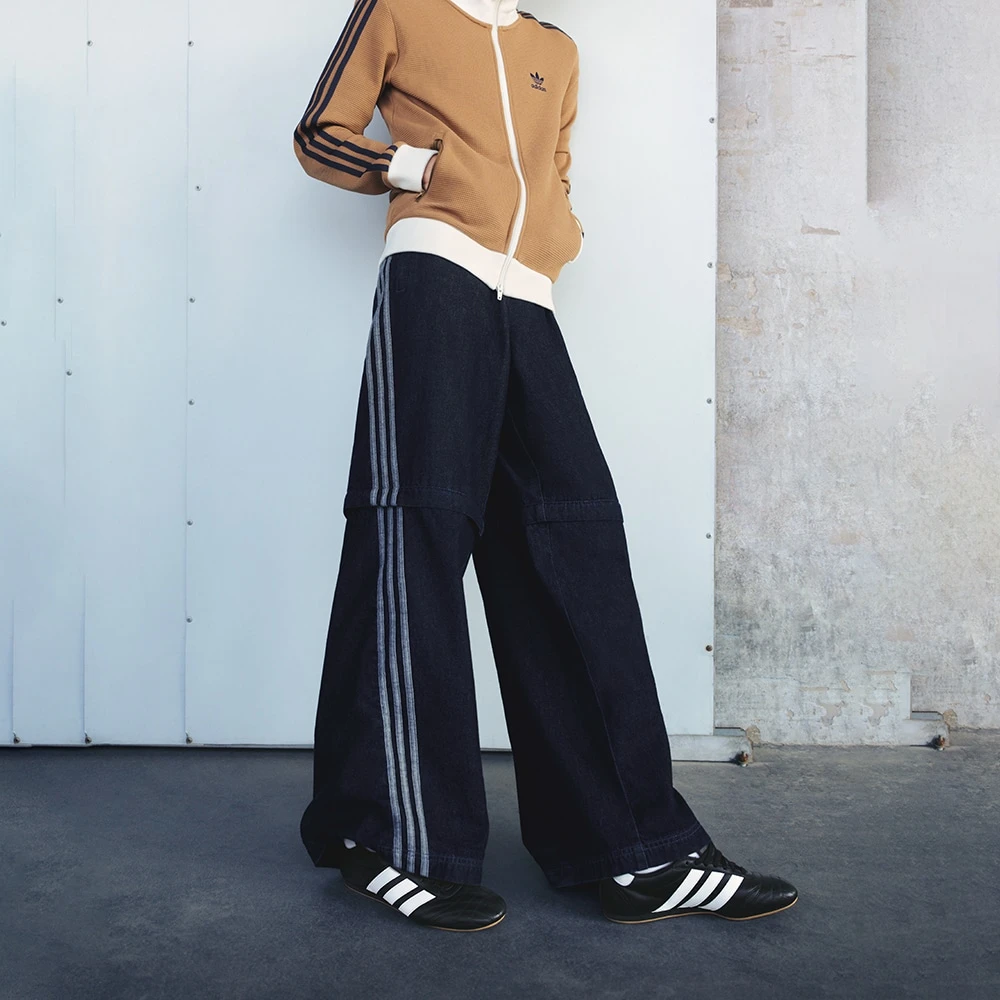 【滔搏联动】adidas阿迪达斯三叶草中性可拆卸牛仔扭扭裤KB6416