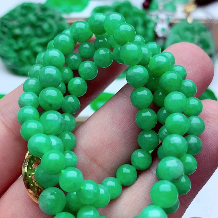 翡翠未镶嵌毛衣链