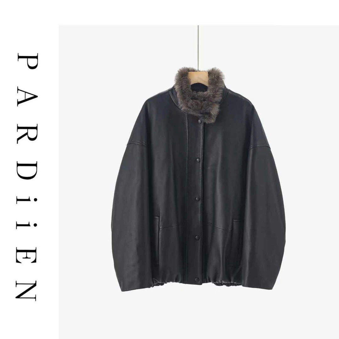 【北总严选】帕迪恩秋冬新款立领皮羽绒外套25PD-OME366