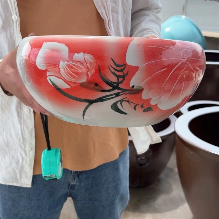 陶瓷艺术品，直径32，高13