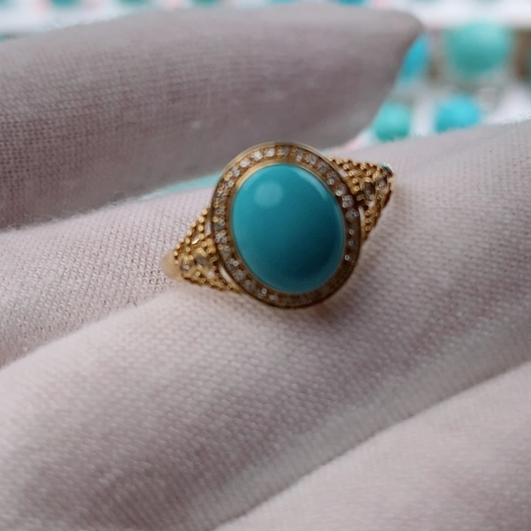 绿松石配饰18K金镶嵌