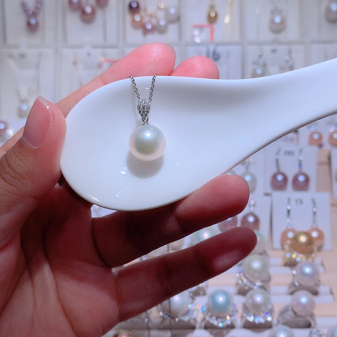 吊坠(赠链)淡水珍珠银S925镶嵌CC12.2mm