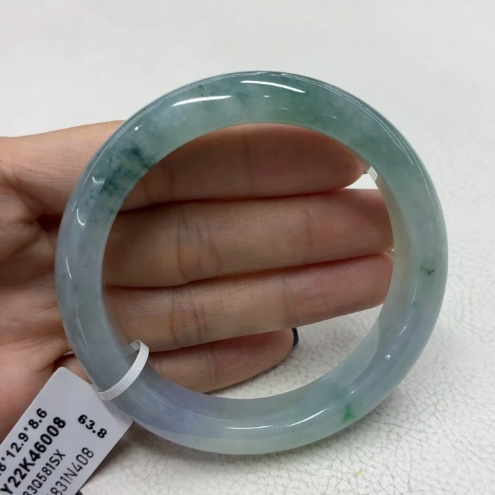翡翠未镶嵌手镯缅甸翡翠手镯57.8