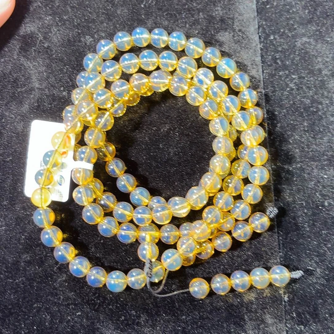 未镶嵌琥珀裸石7mm特价高蓝108