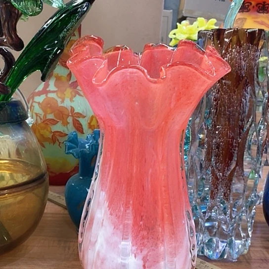 琉璃花瓶高32厘米口径15厘米