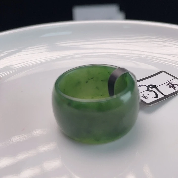 和田玉未镶嵌戒指g15乌兰海墩墩19.3不退换