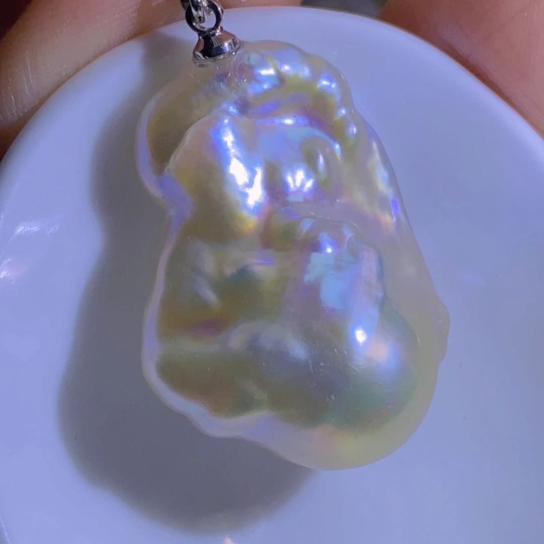 天然淡水珍珠（微瑕）银S925镶嵌淡水珍珠