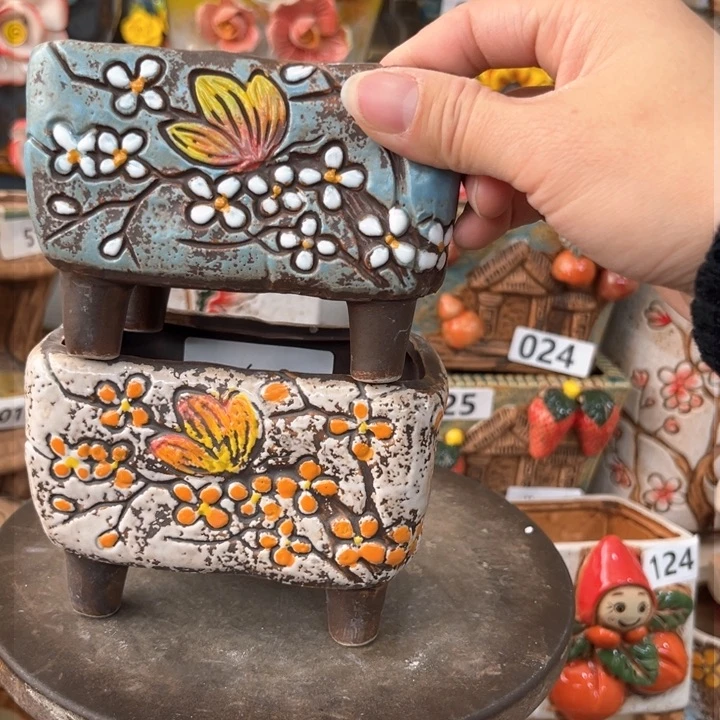 紫砂花盆粗陶材质多肉花盆