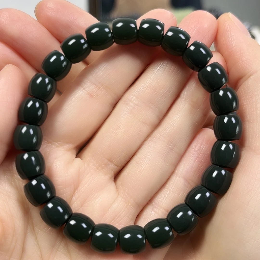 和田玉未镶嵌手串卡9直切