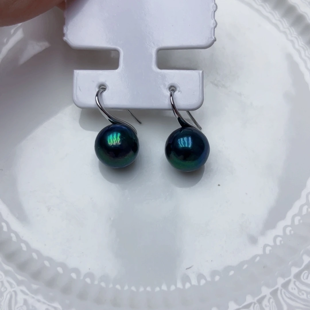 淡水珍珠耳饰银S925镶嵌