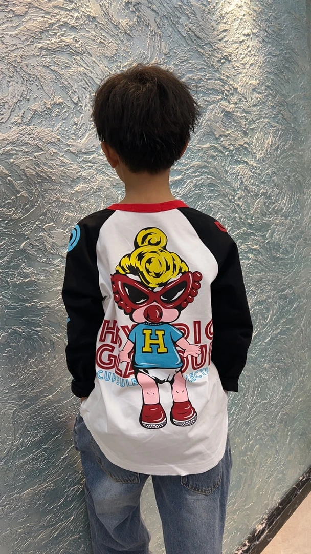 .5019【拼色奶嘴】时尚休闲百搭儿童长袖