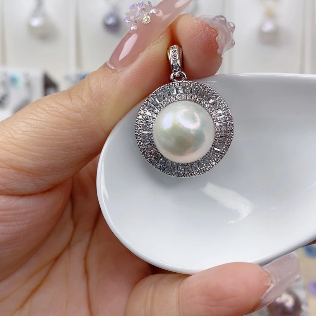 淡水珍珠吊坠(赠链)合金