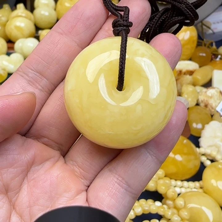 蜜蜡颈饰未镶嵌天然蜜蜡