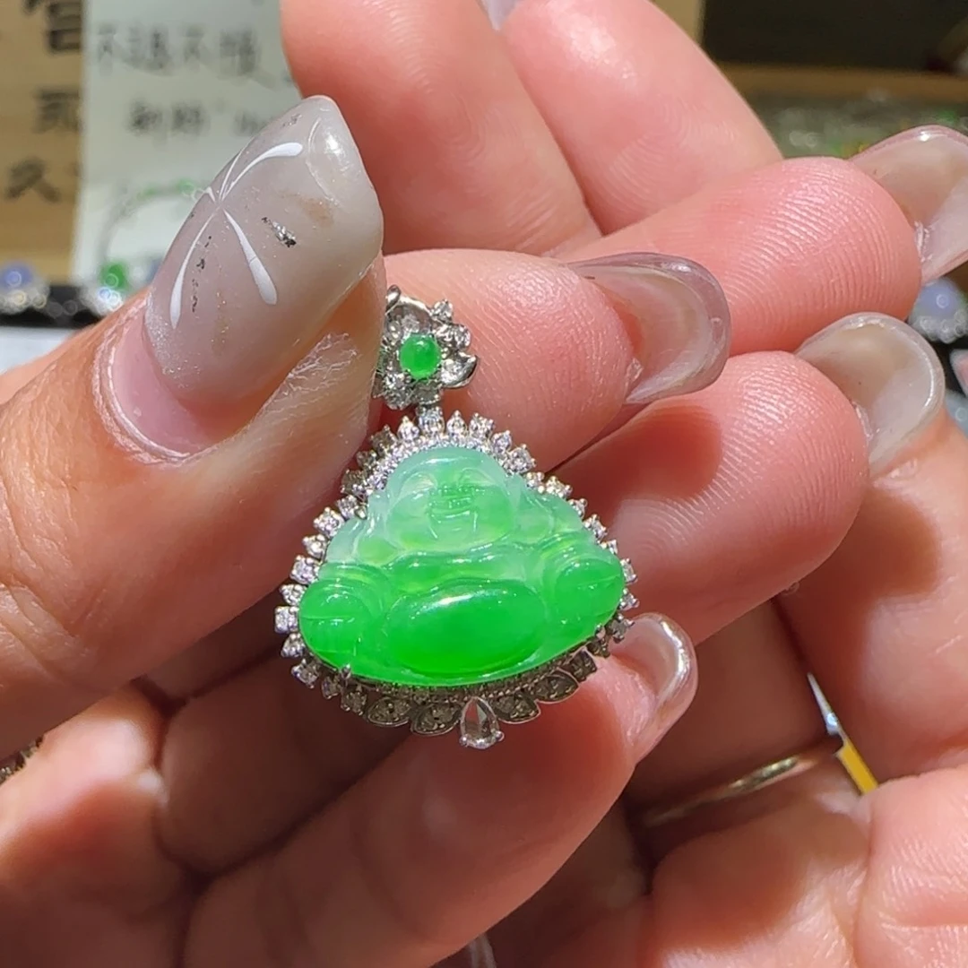 【闪购商品】翡翠颈饰18K金镶嵌缅甸