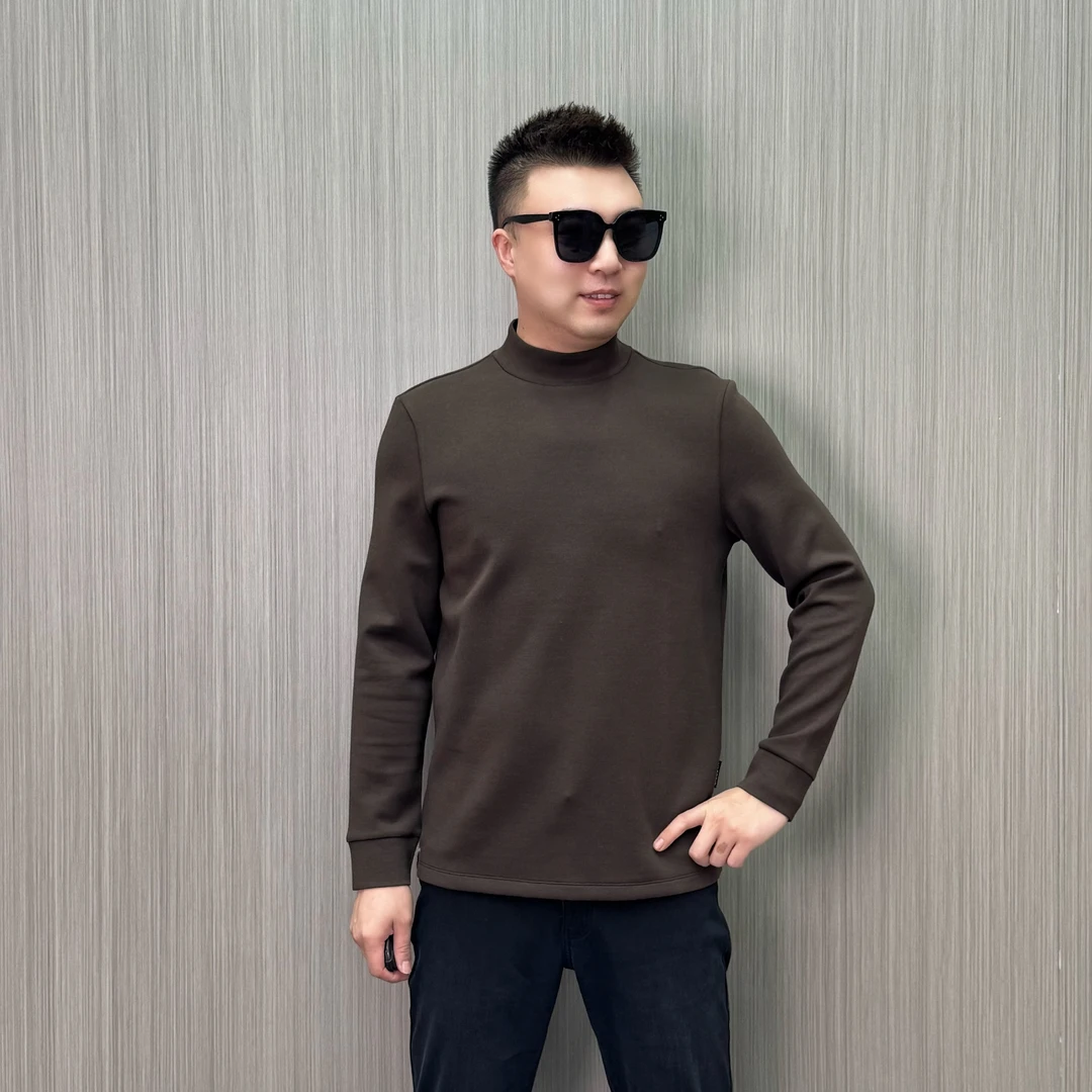 【7003】秋冬新款 男士百搭通用秋冬新款简约中高领莫代尔长袖T恤