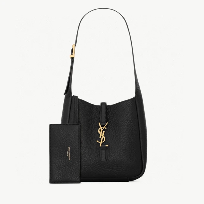 99新 YSL/圣罗兰 黑金LE 5A7mini Hobo腋下包