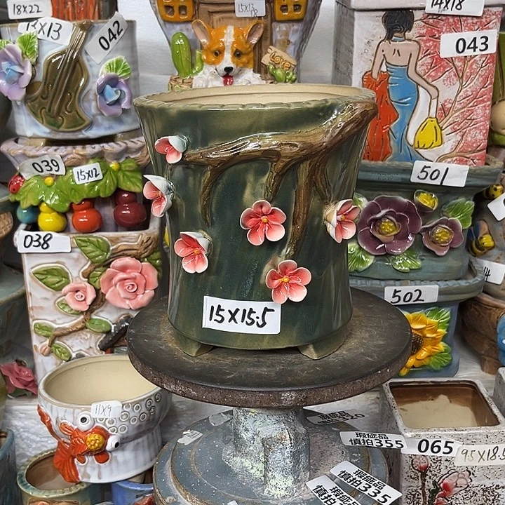 粗陶材质多肉花盆