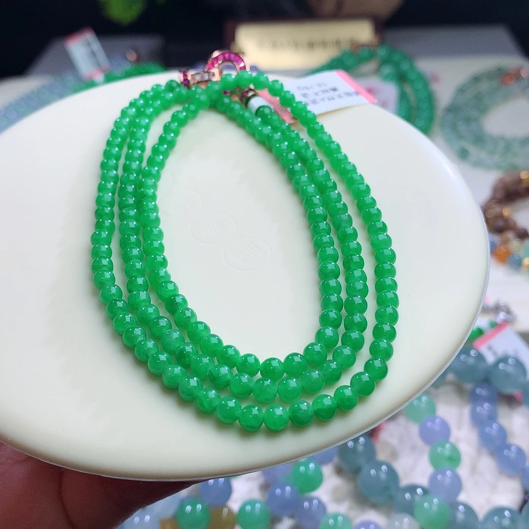 项链未镶嵌翡翠卡4mm