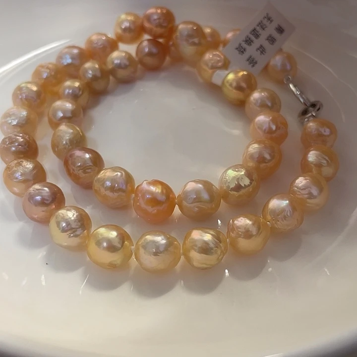 淡水珍珠项链银S925镶嵌