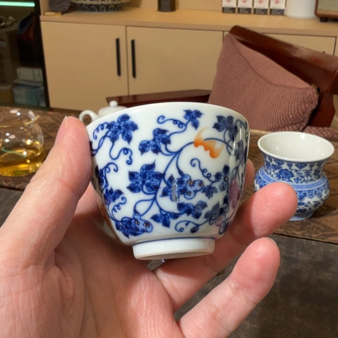 不****笑赏瓷观窑福禄寿杯