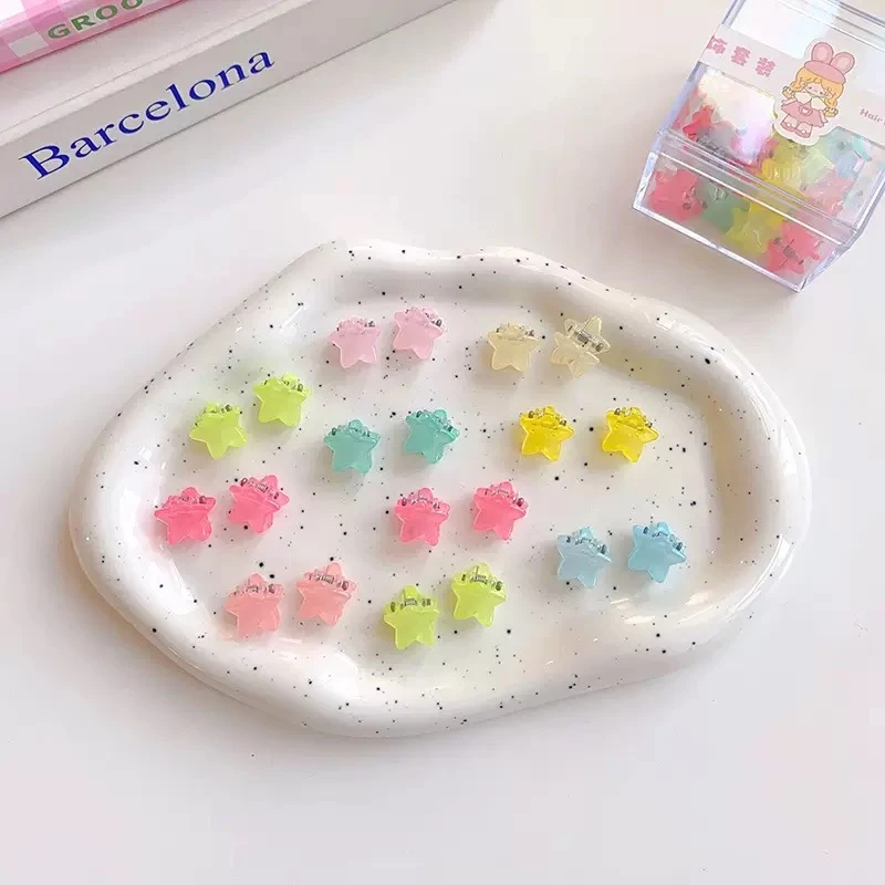 星星花朵一盒抓夹 全店凑满19.9包邮 Lian家 迷你小抓夹 B-089