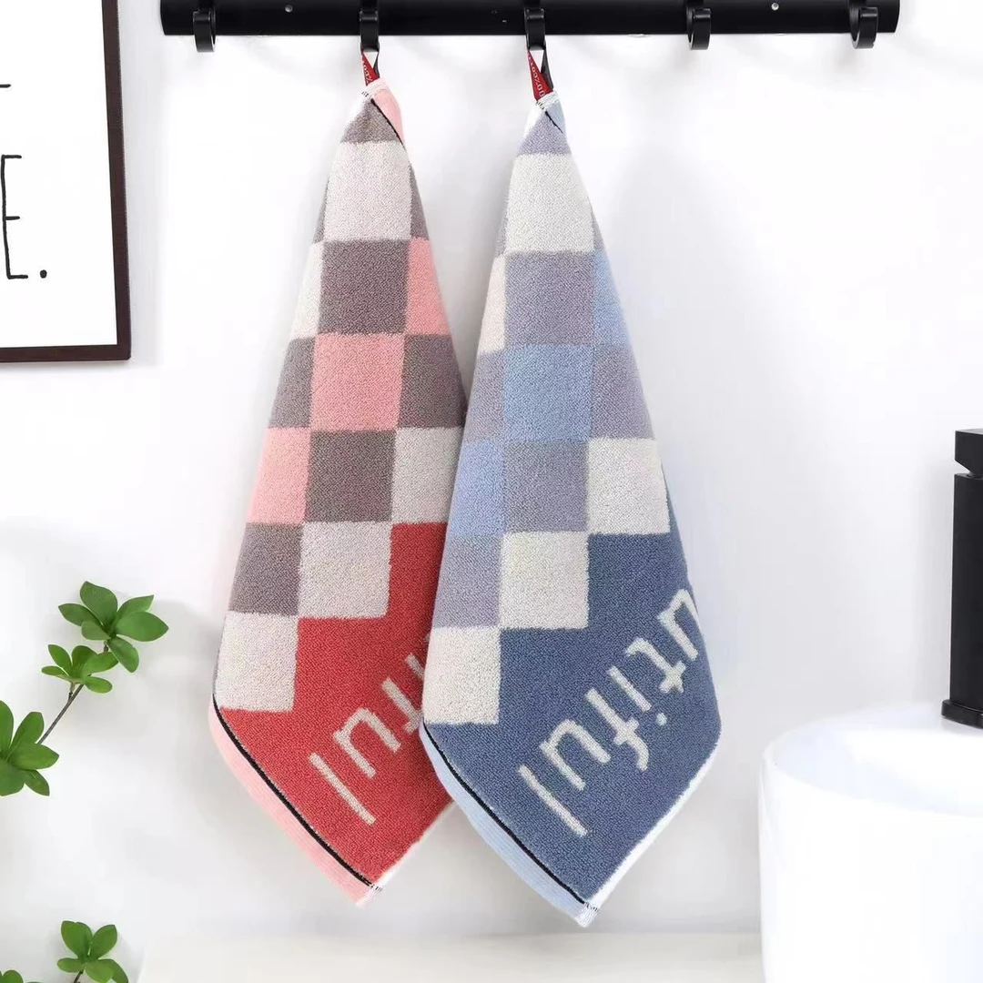 35*35cm全棉成人大方巾六条装柔软家用吸水