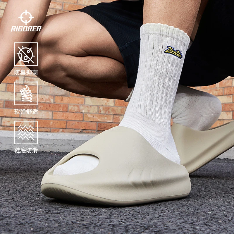 准者小鲨鱼拖鞋情侣防滑凉拖增高户外休闲篮球透气软底舒适厚底