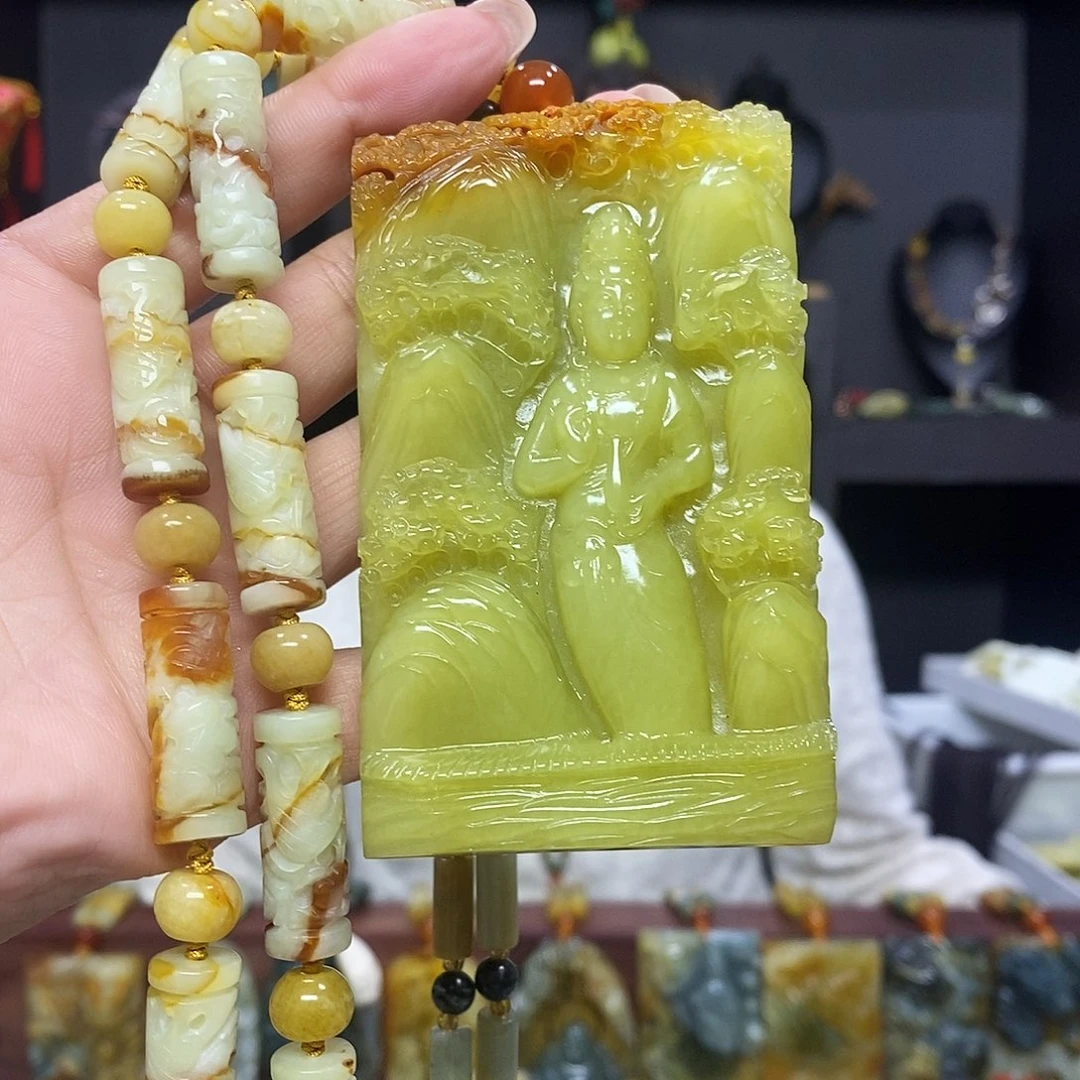 未镶嵌岫玉挂件吊坠项链呼****胎