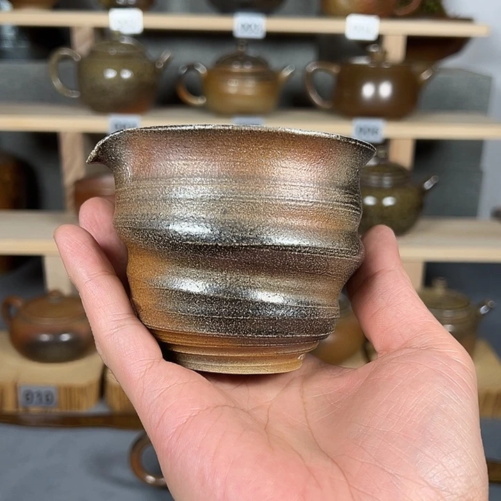 建水紫陶裸烧柴烧轻微微瑕200cc