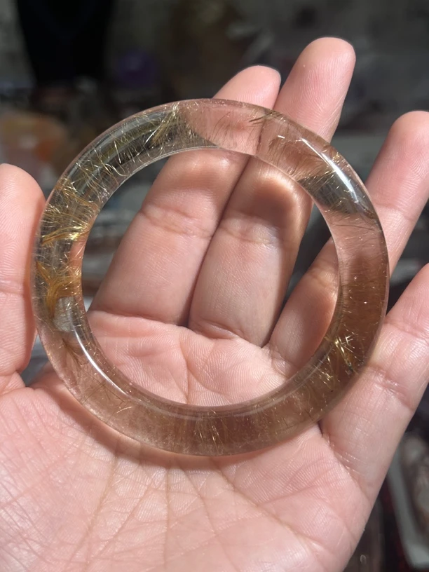 天然金发晶水晶手镯