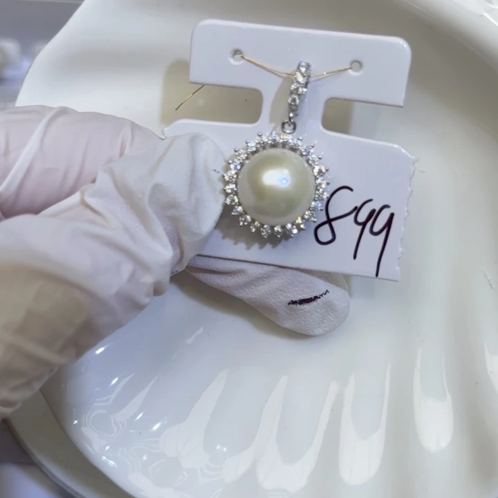 淡水珍珠颈饰银S925镶嵌