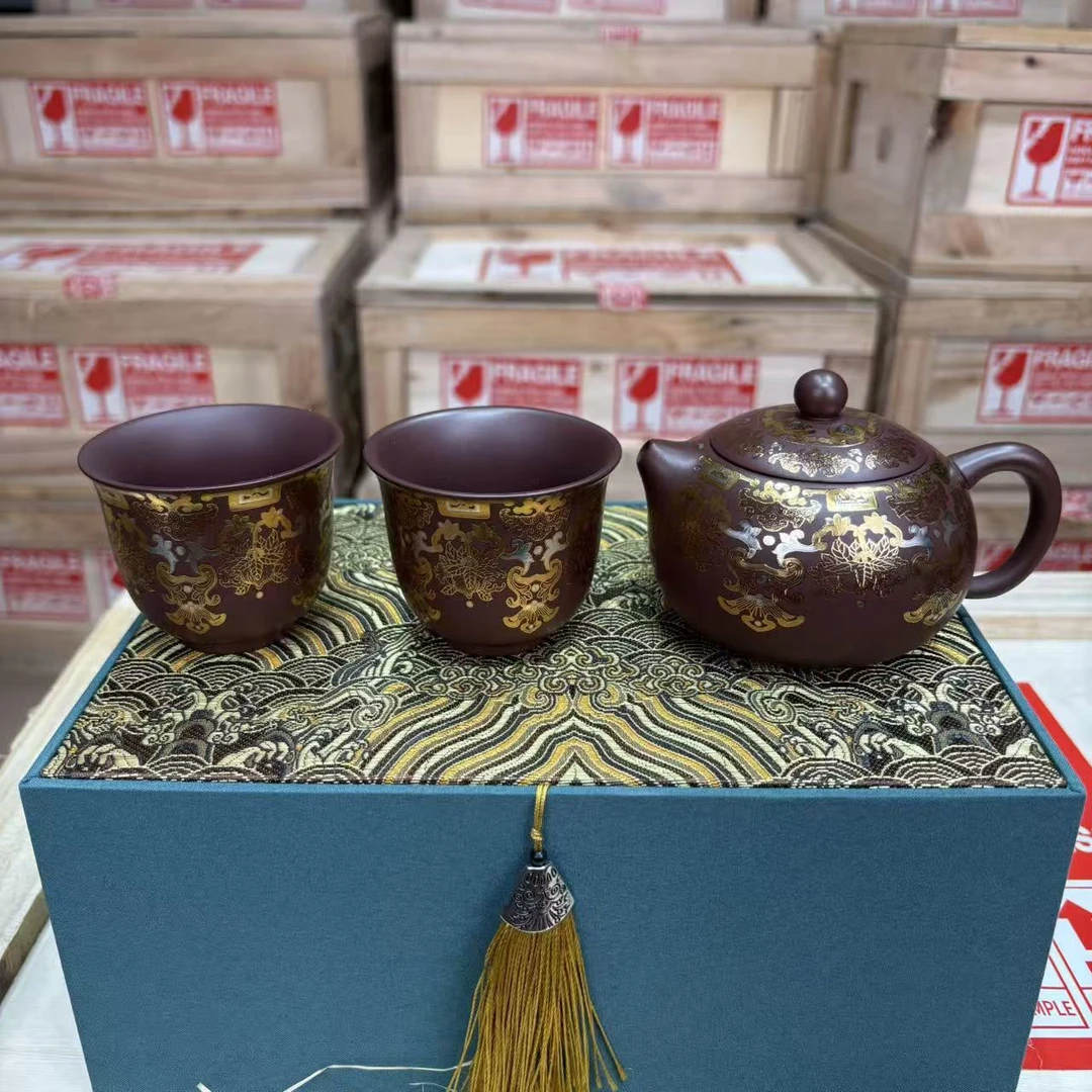 2店【闪购商品】吴成志深井老紫泥西施壶套组 6283